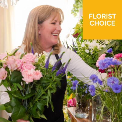 Mother's Day Florist Choice Hand-Tied - The florist will choose the most beautiful blooms of the day - Handtied in water. Presentation and style your choice!